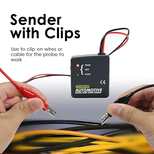 Cable Tracker Electrical Circuit Tester, Automotive Short and Open Finder, EM415PRO Automotive Wire Tracer Circuit Tester Automotive, DC 6-42V Car Cable Tracker Tool