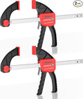 XINQIAO Bar Clamps for Woodworking 6 Inch (2) Wood Clamps Set, One-Handed Spreader with 150lbs for Stable and Reliable Fixing Solutions