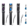 Moocci 3 Pcs Visual Fault Locator Fiber Optic Tester - VFL Fiber Optic Cable Tester Meter with FC to LC Adapter - Tools Kit for FC/SC/ST/LC Connector,Network Cable Test - Purple Blue Black