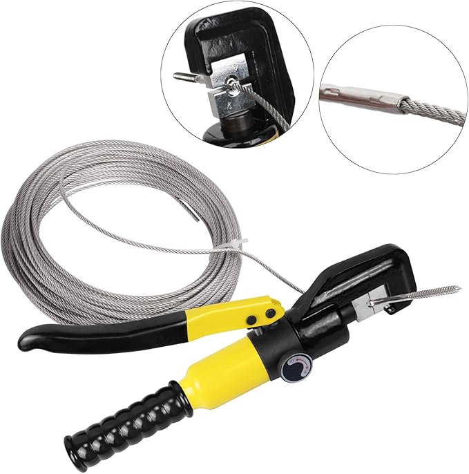 BLIKA Hydraulic Crimping Tool 10 Tons, 12 AWG to 2/0 Battery Cable Crimper Tool with 13 Dies, Hydraulic Wire Crimping Tool Kit for 1/8" to 3/16" Wire Rope, Battery Cable Ends Ring Terminals