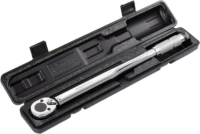 Amazon Basics 1/2-Inch Drive Click Heavy-Duty Torque Wrench - 25-250 foot-lb, 33.9-338.9 Nm