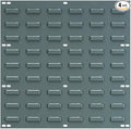 Akro-Mils 30618 Heavy Duty Wall Mount Garage Storage Steel Louvered Panel | Wall Storage Bin Hanging Organizer System for AkroBins, 18-Inch W x 19-Inch H, Grey, 4 Pack