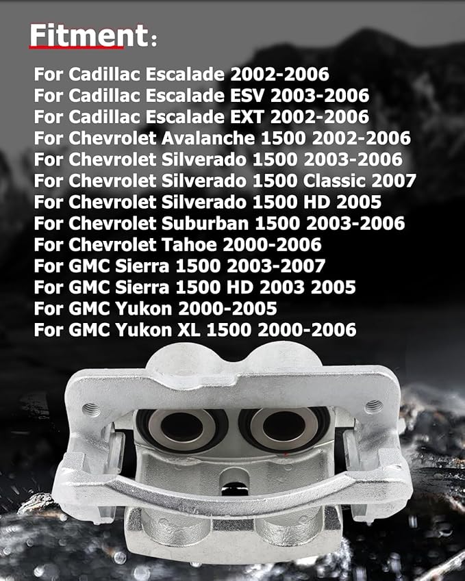 cciyu Front & Rear Disc Brake Calipers Assembly w/Bracket For Cadillac 2002-2006,For Chevy 2000-2006,For GMC 2000-2006 18-B4729 18-B4728 18-B4764 18-B4765