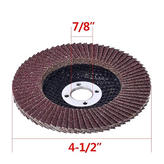 Flap Discs 120 PCS 4.5 Inch - 90 Pcs 40 Grit, 10 Pcs 60 Grit,10 Pcs 80 Grit,10 Pcs 120 Grit Grinding Discs 4 1/2 Assorted Sanding Grinding Wheels,Aluminum Oxide Abrasives,Grinder disc