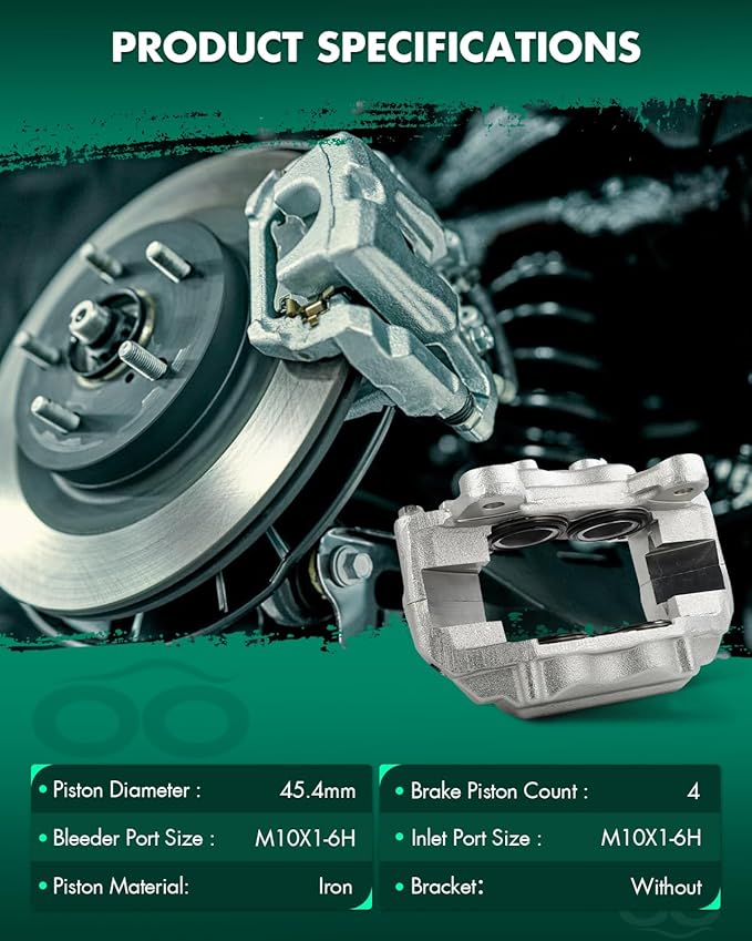 SCITOO Front Left Brake Caliper Without Bracket 191653 Compatible For Lexus For LX450 1996-1997,For Toyota For Land Cruiser 1993-1997