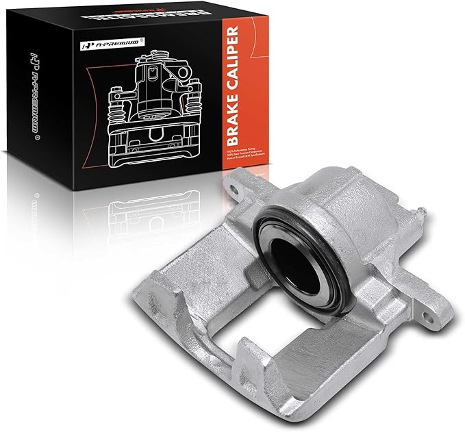 A-Premium Disc Brake Caliper Assembly Without Bracket Compatible with Select Dodge, Jeep, Ram and Volkswagen Models - Grand Caravan, Journey, Town & Country, Wrangler JK, Nitro, Routan, C/V - Front