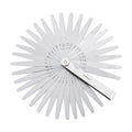 Dasqua 32 Blades Feeler Gauges 0.03-1.00mm Tapered Feeler Gauge Set Stainless Steel Thickness Gauges Dual Marked SAE and Metric Narrow Feeler Gauge for Measuring Gap Width or Thickness
