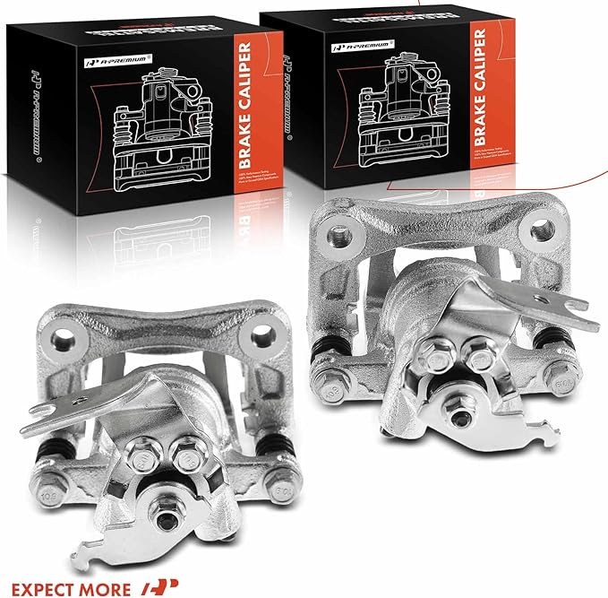 A-Premium Disc Brake Caliper Assembly with Bracket Compatible with Select Honda and Acura Models - Accord 2008-2012, TSX 2009-2014 - Rear Driver and Passenger Side