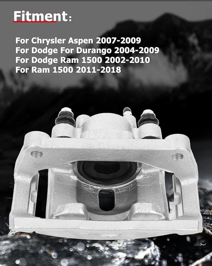 cciyu Rear Left Brake Caliper Assembly w/Bracket 18-B4837 For Chrysler For Aspen,For Dodge For Durango/For Ram 1500,For Ram For 1500/For 1500 Classic