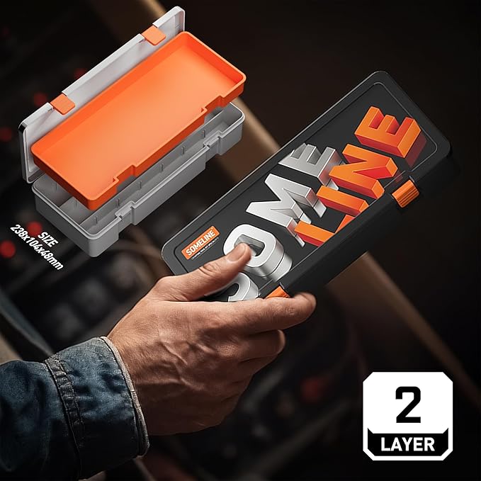 SOMELINE Wire Terminal Connector Crimping Tool Kit,3.9mm 4.8mm 6.3mm 18-10 AWG Crimper, Non-Insulated Copper Connector for Use on Connectors, Male Female Spade and Ring Terminal