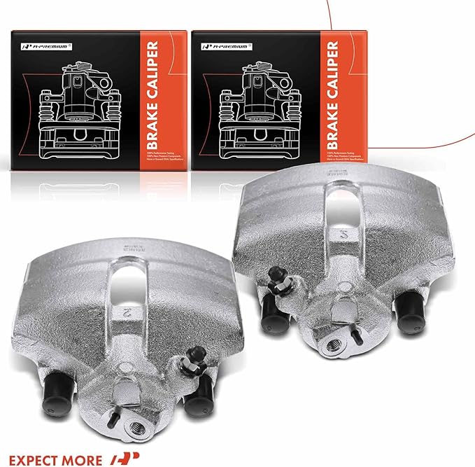 A-Premium Disc Brake Caliper Assembly Compatible with Audi and Volkswagen Models - A1 2011-2013, A3 2006-2013, Beetle 2012-2019, Bora 2005-2010, Golf 2010-2014, For Jetta 02-18, Rabbit - Front Side