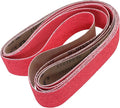 2 x 42 Inch Ceramic Sanding Belts, 2x42 Metal Grinding Belts, 36/40/60/80/120 Grits Sander Belt for Knife Sharpening, 5 Pack