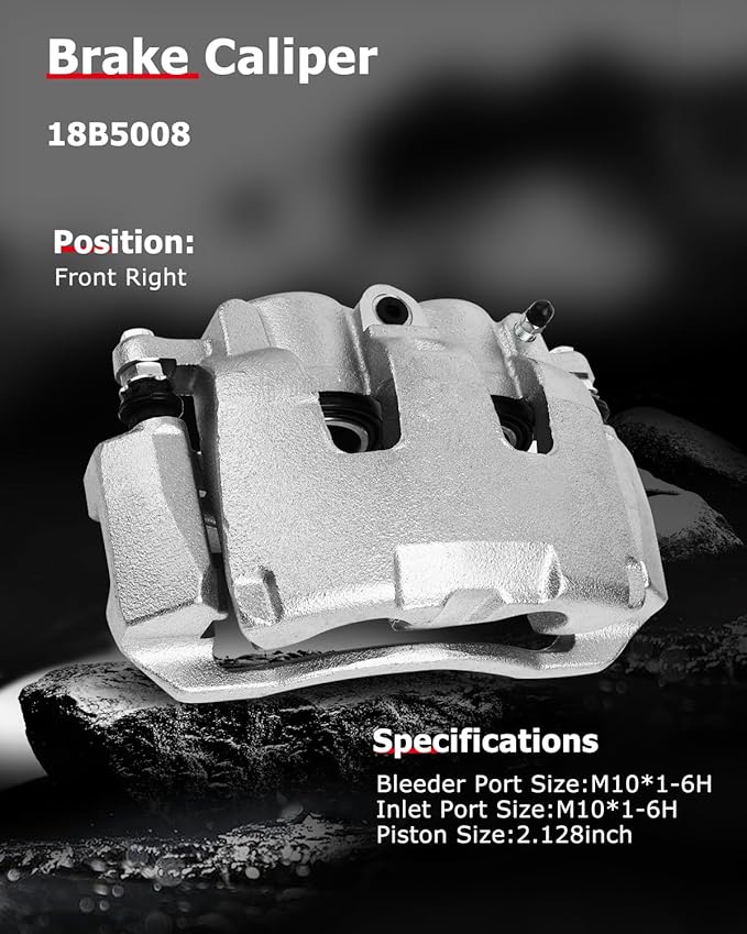 cciyu Front Right Brake Caliper Assembly w/Bracket 18B5008 For Dodge For Dakota 2005-2008,For Dodge For Ram 1500 2006-2008,For Mitsubishi For Raider 2006-2009