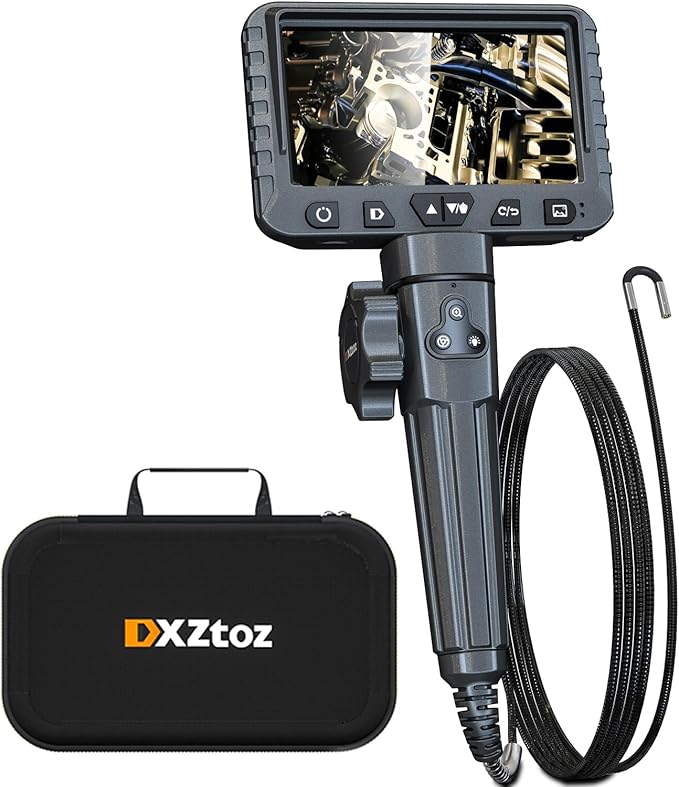 3.9mm Articulating Borescope, Professional Industrial Endoscope Inspection Camera with Super Thin Articulated Camera, Flexible Fiber Optic Scope with Light, Cool Gadgets for Men- 3.3FT