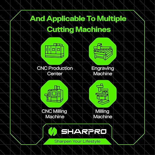 Spiral Upcut Router Bit Set 1/8 Inch Shank 1/8 Inch Cutting Dia. 1'' CL. Extra Long 2-1/4'' OVL. Carbide Upcut CNC Router Bit, Ideal for Wood Engraving and Plunging Applications