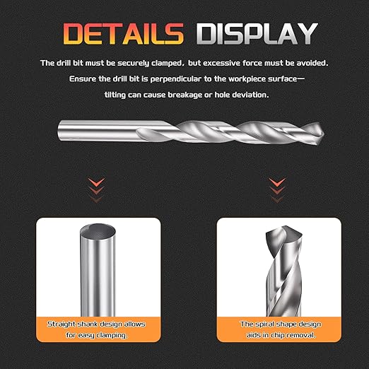 Drill Bit, 10.5mm Cutting Diameter, 4241 HSS 118° Cutting Angle Uncoated Bright Versatile Jobber Bits - (Applications: for Drilling Plastic Wood Soft Metal), 1-Pieces