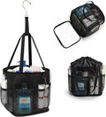 Mesh Shower Caddy Portable for College Dorm Room Essentials, Shower Tote Bag with Hanging Hook and Drawstring, Quick Dry Toiletry Bag with 6 Pockets for Bathroom, Swimming, Gym, Camping, Beach, Travel