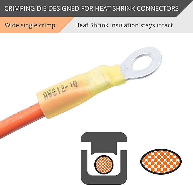 Wirefy Crimping Die for Heat Shrink Connectors - 22-10 AWG