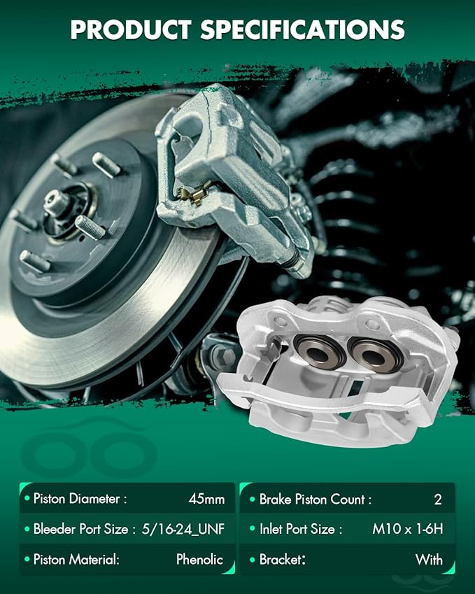 SCITOO 18-B4764 Rear Left Brake Caliper w/Bracket For Cadillac For Escalade/For Escalade ESV,For Chevy For Silverado 1500 HD/For Suburban 1500/For Tahoe,For GMC For Sierra 1500