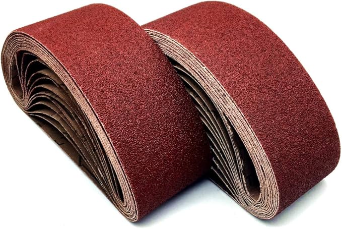 4 x 24 Inch Sanding Belts | 60 Grit Aluminum Oxide Sanding Belt | Premium Sandpaper For Portable Belt Sander,18 Pack(4x24in,60 Grit)