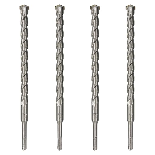 4-Pack SDS Plus 3/4 inch x 8 inch Rotary Hammer Drill Bits, Carbide Tipped for Brick, Stone and Concrete (3/4'' x 8'')