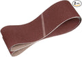 HARFINGTON 6 x 108 Inch Sanding Belts, 2 Pcs 60 Grits Aluminum Oxide Abrasive Belt Sander File Belt for Woodworking, Metal Polishing, Knife Sharpener