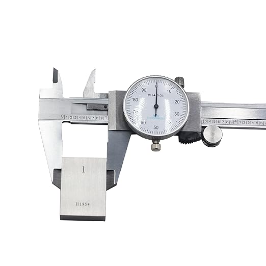HFS(R) 0-6" Stainless Steel 4 Way Imperial Dial Caliper .001" Shock Proof