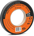 Wirefy 3/4" Heat Shrink Tubing - Large Diameter - 4:1 Ratio - Adhesive Lined - Industrial Heat-Shrink Tubing - 50 Feet Roll - Black