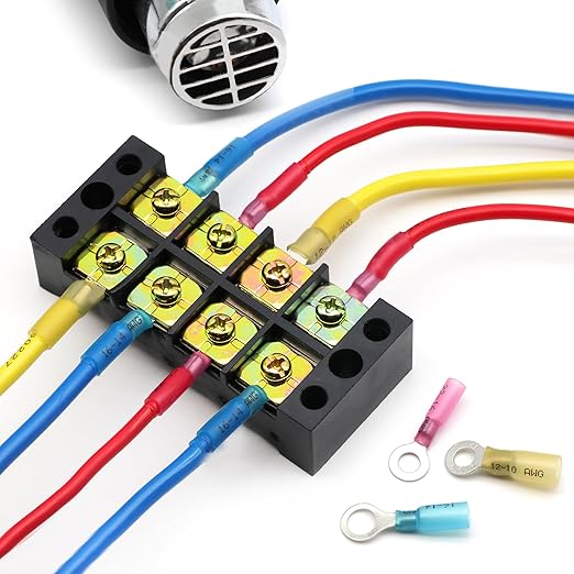 90Pcs Heat Shrink Wire Connectors Electrical Kit - Oiojuct Marine Automotive Wiring Crimp Terminals Assortment, Waterproof Ring Electrical Butt Connector