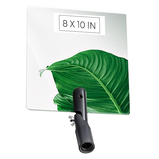 Flex Vue Inspection Mirror with Threaded Adapter, 8 inch x 10 inch