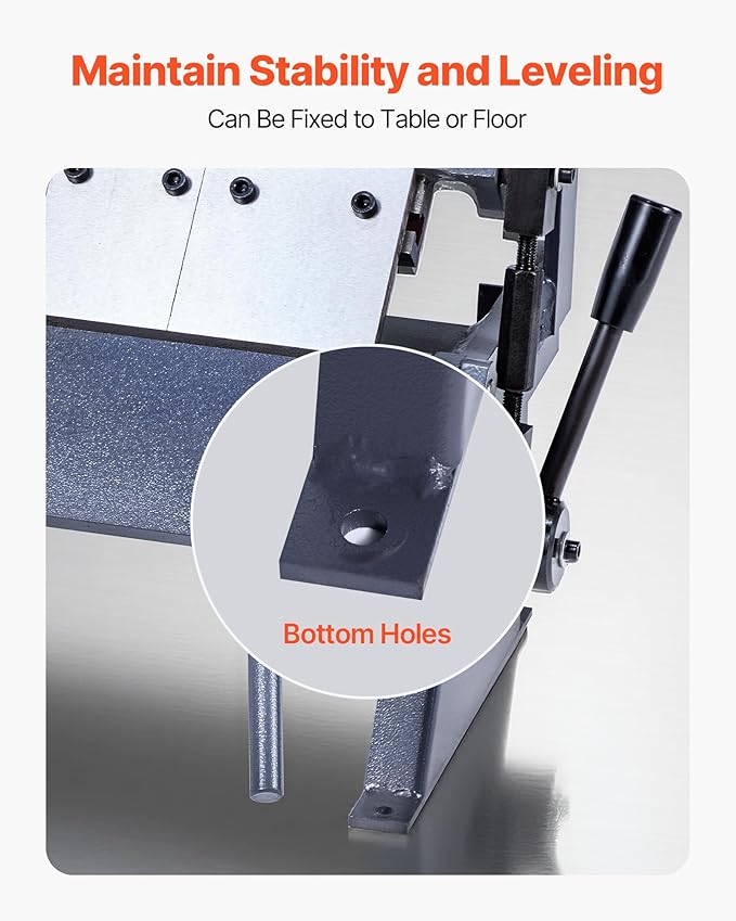 VEVOR Box and Pan Brake, 12 in Sheet Metal Bending Brake, 20-Gauge Mild Steel Capacity, 0-135 Degree Adjustable, Metal Bender Machine with 5 Fingers, Heavy-Duty Aluminum Folder for Precise Bending