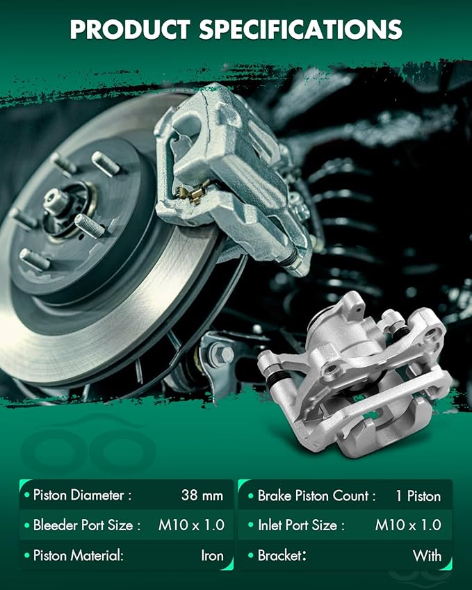 SCITOO 19B7430 Rear Right Disc Brake Caliper Assembly w/Bracket For Mazda For CX-5 2016-2023