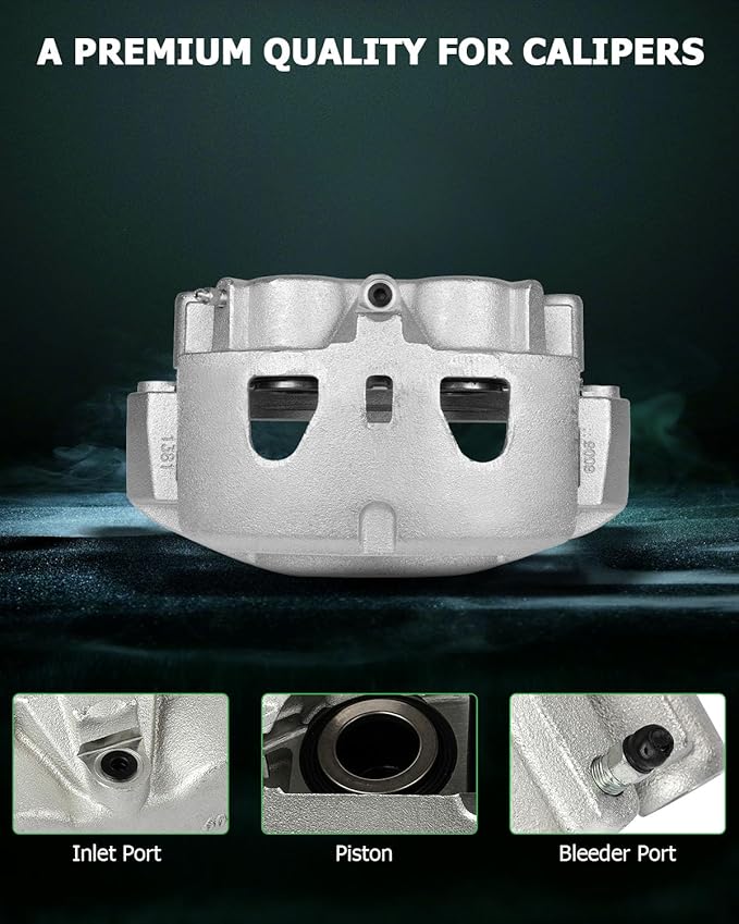 SCITOO Front Left Brake Caliper With Bracket 18B5303 Fit For Chevy Silverado 2500 HD/Silverado 3500 HD, For Chevy Suburban 3500 HD 16-17 For GMC Sierra 2500 HD 11-17 For GMC Sierra 3500 HD 11-17