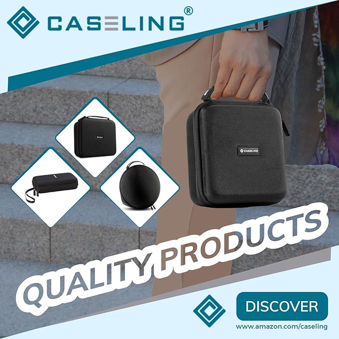 caseling Hard Case - 8.67" x 7.8" x 3.5" - Fits BLACK+DECKER LDX120C / LD120VA Cordless Drill/Driver - EVA Protection Foam Hard Shell Holder for Electronics Storage and Travel (Case only)