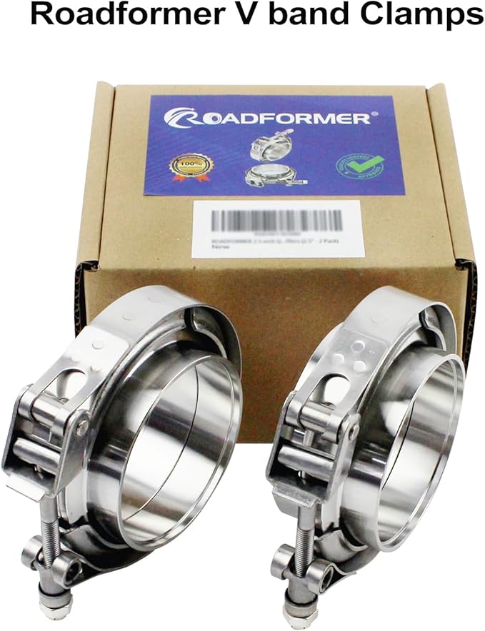 3 inch V Band Clamp - 2 sets of Quick Release Vband Exhaust Clamp with Flange Stainless Steel for Automotive exhaust system, turbocharger, downpipe and mufflers (3" - 2 Pack)
