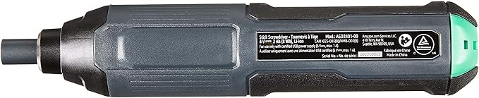 Amazon Basics by SKIL 4V Cordless Stick Screwdriver with 10-Piece Bit Set and USB Cable(Previously Denali brand)