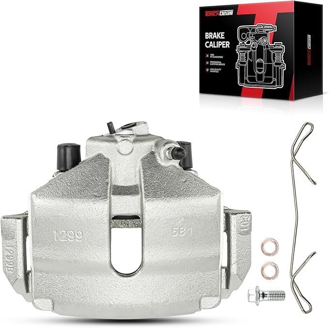 Torchbeam Front Brake Caliper Left for Volkswagen 2005-2014 Jetta 2.5L, Volkswagen 2013-2018 Jetta 1.4T, Volkswagen 2014-2018 Jetta 1.8T, Front Left Caliper Replace # 19B2974