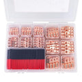296PCS Ring Terminal Connectors Battery Copper Wire Lugs AWG 8 6 4 2 1 1/0 5/16", 3/8", 1/4", 1/2" with Heat Shrink Tubing Set, 144Pcs Battery Cable Ends and 152PCS Heat Shrink Tubing