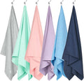 Dock & Bay Beach Towel - Quick Dry, Sand Free - Compact, Lightweight - 100% Recycled - Includes Bag - Set of 6 - Essentials, Large (160x90cm, 63x35)