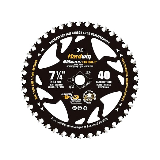 7 1/4 Inch Framing Circular Saw Blade-3Pack, 40T ATB Carbide Teeth, Lightweight for Cordless Saws. Super Thin Kerf for Cutting Wood, Plywood, MDF, OSB, Hardwood, Softwood & More.