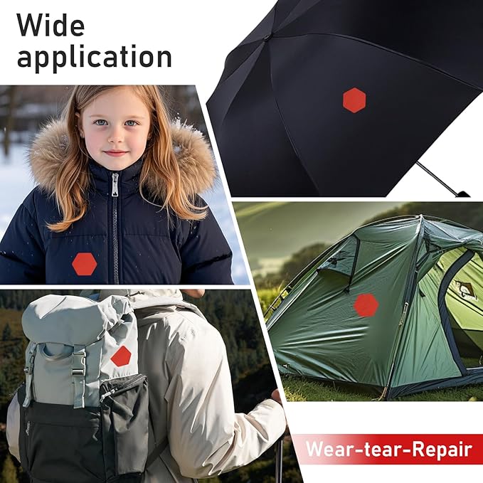 Down Jacket Repair Patches - Highly Effective Repair of Nylon Fabric, Waterproof Self-Adhesive Repair Patch for Down Jackets, Tents, Raincoats, Outdoor Equipment