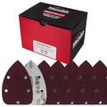 Premium 400 Grit 5-Hole Pattern Mouse Detail Sander Sandpaper Sheets, Box of 45 - Dustless Hook & Loop Triangle Shaped Mouse Disc Pads - Woodworking Tool Sand Wood Furniture Auto Paint