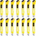 DIYSELF 14 Pack Box Cutter Retractable, 18mm Box Knife, Utility Knife Retractable with Snap Off Blade, Box Opener for Home, Cutter Knives for Cardboard, Art, Craft
