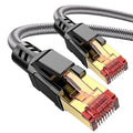 Cat 8 Ethernet Cable 12 ft, 40Gbps 2000Mhz High Speed Gigabit LAN Internet Cables,RJ45 Patch Cord Braided Round S/FTP Network Cable,for Smart Home,Office,Gaming,Modem, Router