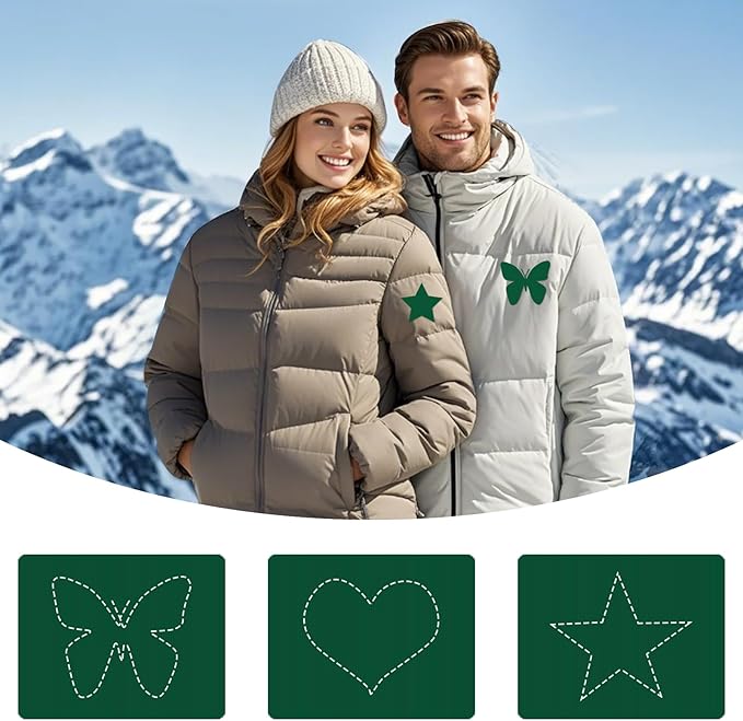 45PCS Nylon Repair Patch Self-Adhesive Pre-Cut Fabric Patch Down Jacket Repair Patches for Puffer Jackets Tenacious Tape Polyester Waterproof Lightweight Tent Repair Patch for Clothes Bag(Green)