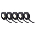 Wire Harness Cloth Tape, 3/4-Inch by 49-Foot (5 Rolls), Speaker Wiring Harness Cloth Tape, Black Adhesive Fabric Tape, for Automobile Electrical Wire harnessing Noise Dampening Heat Proof