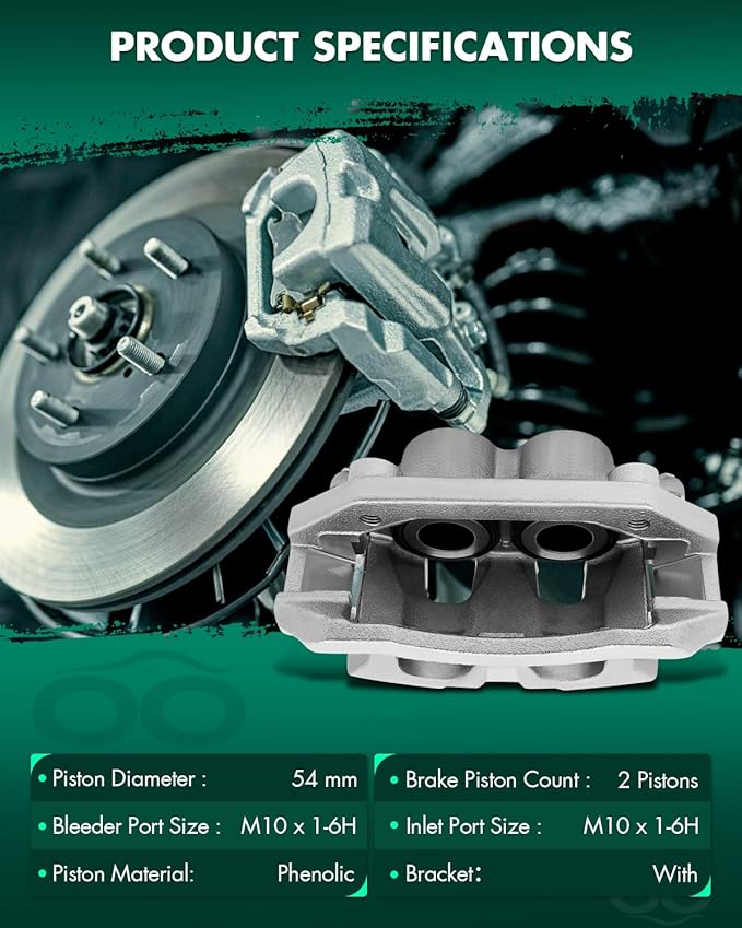 SCITOO 18B5054 Front Left Disc Brake Caliper Assembly w/Bracket For Chrysler For Aspen,For Dodge For Dakota/For Durango/For Ram 1500,For Ram For 1500/For Dakota