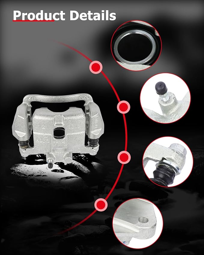 cciyu Rear Left & Right Brake Calipers Assembly w/Bracket 19-B2067A 19-B2066A For Saab For 9-2X 2005-2006,For Subaru For Forester 2004-2008,For Subaru For Impreza 2004-2007