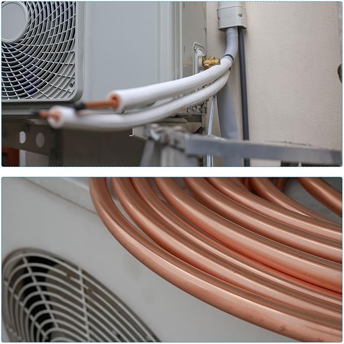 MECCANIXITY Spring Tube Bender OD 6.5mm/0.26" Steel Spring Pipe Copper Tubes 2500mm/98.42" Long for 3/8" Copper Pipe(10mm) in Home Renovations,Electrician Wiring Bending Pipe(insert-pipe use)