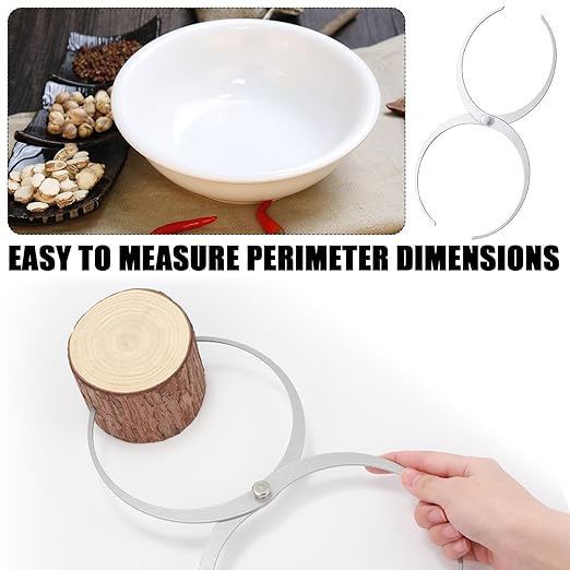 Wood Turning Double Ended Bowl Calipers Stainless Steel Woodworking Woodturning Tools Pottery Calipers Wood Lathe Thickness Measuring Tool(11 Inch)